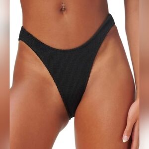 Good American Always Fits Good Waist Cheeky Black Bikini Bottom Size 1/S